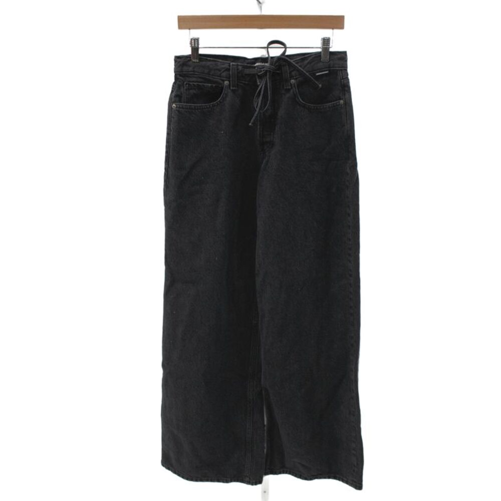 Armedangels Womens Wide Leg Black Cotton Jeans High Rise Size 26